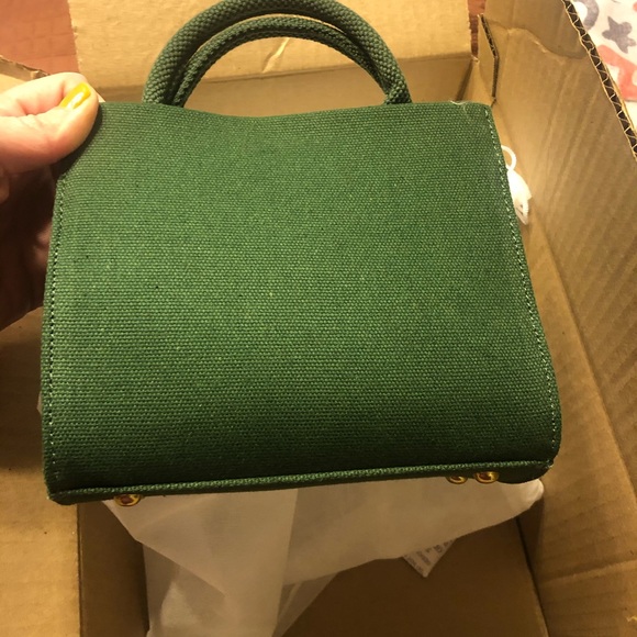 BNIB Brandon Blackwood ESR Tote in Green Canvas/Gold Hardware - Picture 3 of 4